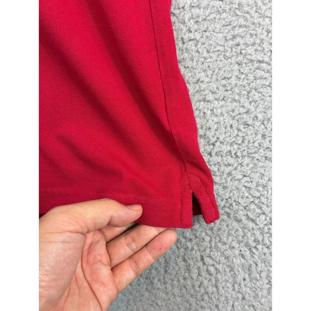 True Religion Buddha Logo Short Sleeve Polo Shirt Mens XL Red Casual Golf Pique